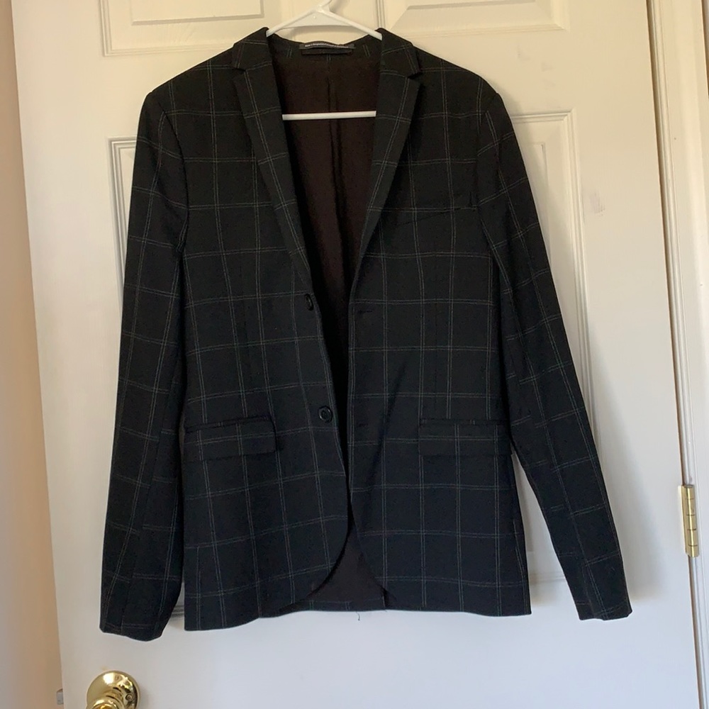 Black Pinstriped Blazer